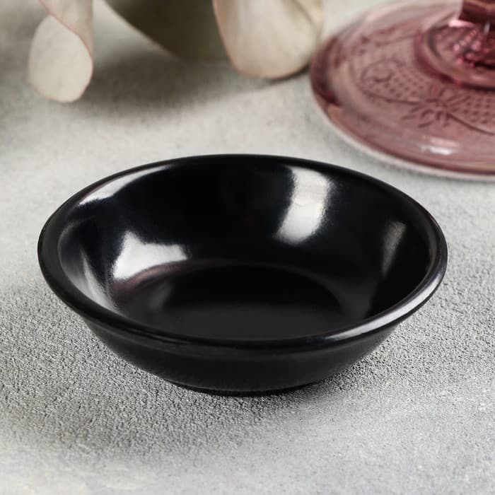 Соусник «Чёрный Восток», 40 мл, d=7.2 см, пластик, чёрный