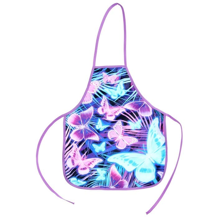 Фартук для труда + нарукавники Calligrata «Бабочки», 485×395/250×160 мм, рост 116-140 см