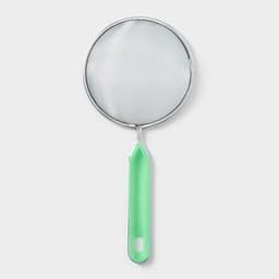 Сито для просеивания с ручкой Доляна «Хозяюшка», d=12 см, зелёное