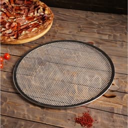 Форма для выпечки пиццы, d=35.5 см, алюминий, серебристая