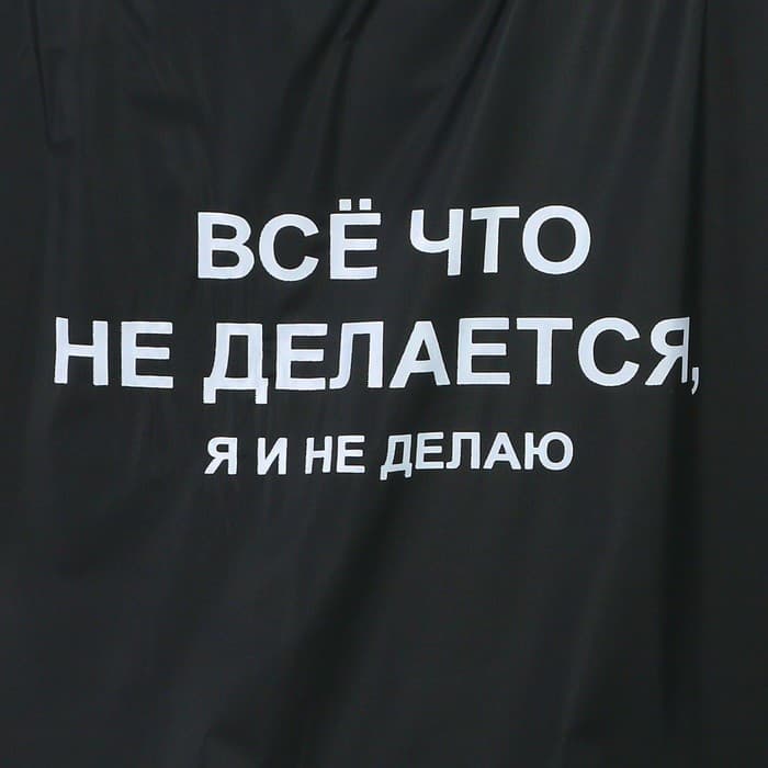 Дождевик взрослый пончо «Всё, что не делается, я и не делаю», оверсайз, 44-52, 97×120 см, чёрный