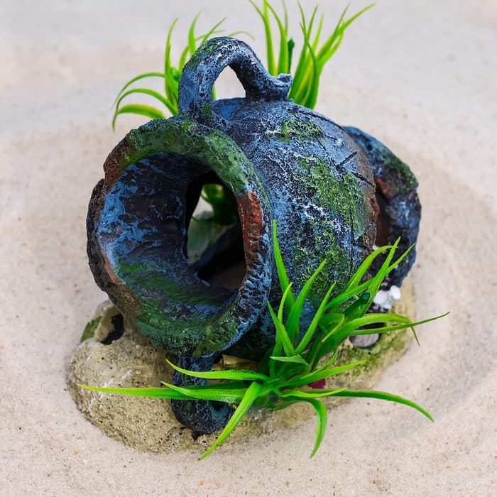 Декор для аквариума «Античная ваза», 10.5×7×10 см