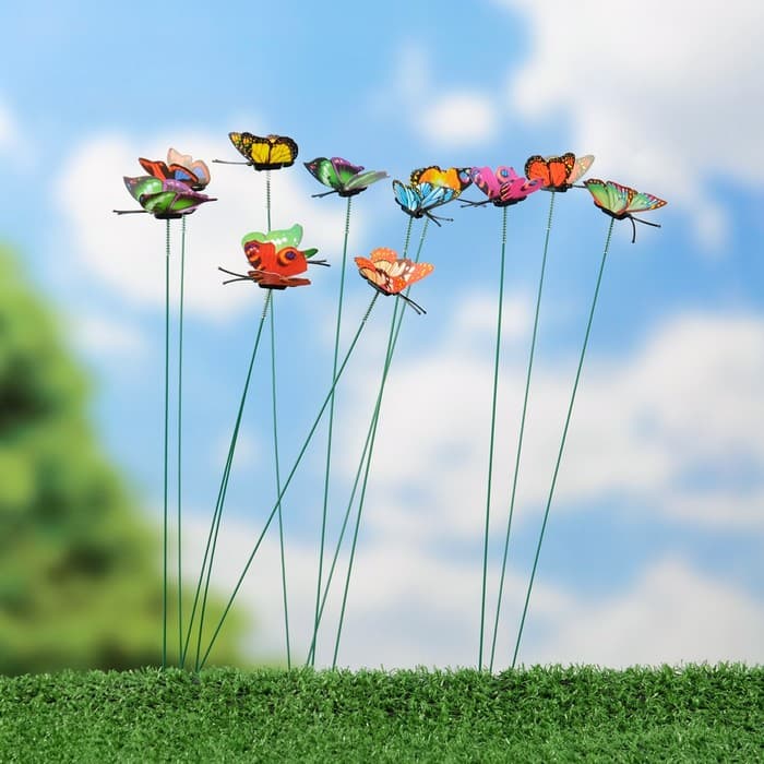 Штекер садовый «Бабочка мейбл», 4 см, h=27 см, МИКС