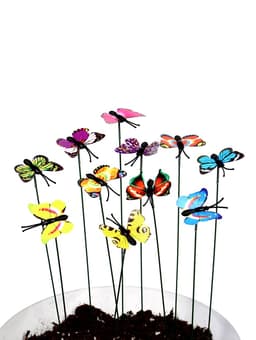 Штекер садовый «Бабочка мейбл», 4 см, h=27 см, МИКС