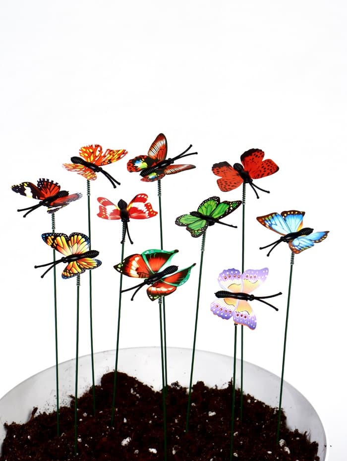 Штекер садовый «Бабочка мейбл», 4 см, h=27 см, МИКС