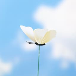 Штекер садовый «Бабочка элен», 7 см, h=30 см, белый