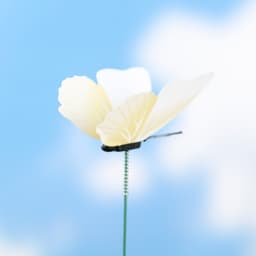 Штекер садовый «Бабочка элен», 7 см, h=30 см, белый