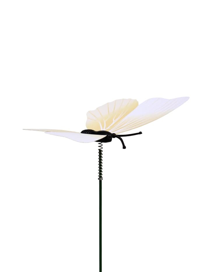 Штекер садовый «Бабочка элен», 7 см, h=30 см, белый