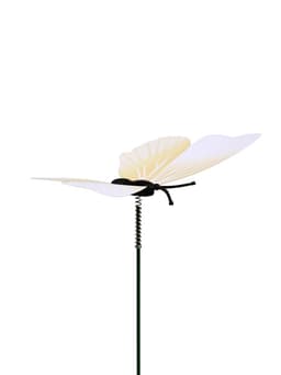 Штекер садовый «Бабочка элен», 7 см, h=30 см, белый