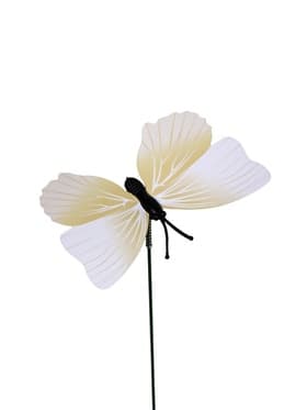 Штекер садовый «Бабочка элен», 7 см, h=30 см, белый