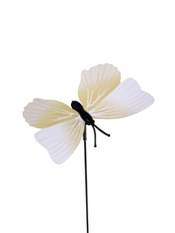 Штекер садовый «Бабочка элен», 7 см, h=30 см, белый