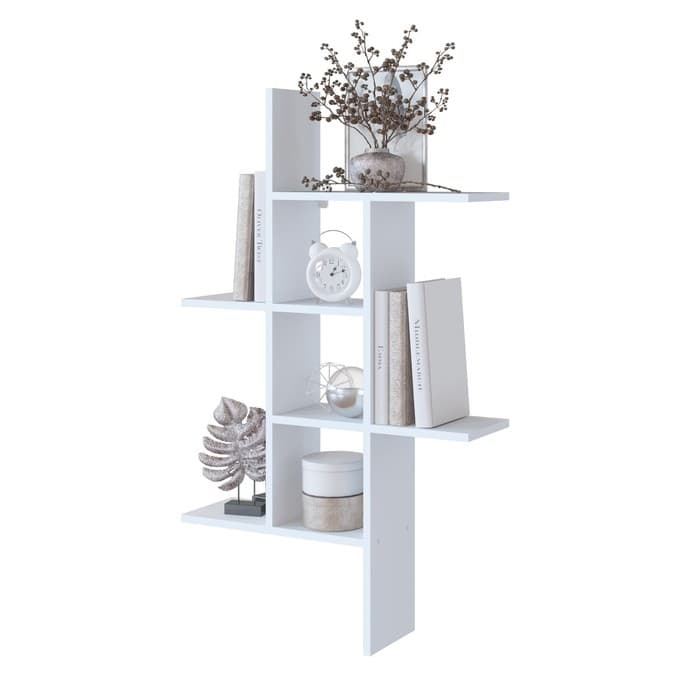 Полка настенная открытая, 1139×196×677 мм, цвет белый