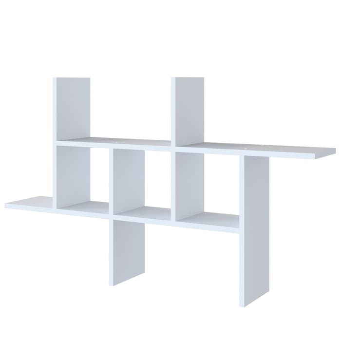 Полка настенная открытая, 1139×196×677 мм, цвет белый