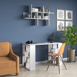 Полка настенная открытая, 1139×196×677 мм, цвет белый