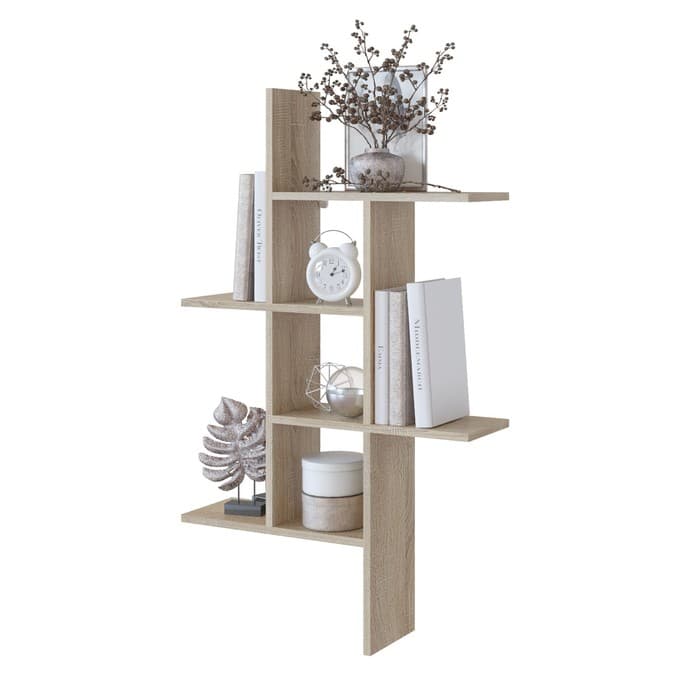 Полка настенная открытая, 1139×196×677 мм, цвет дуб сонома