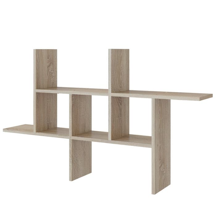 Полка настенная открытая, 1139×196×677 мм, цвет дуб сонома