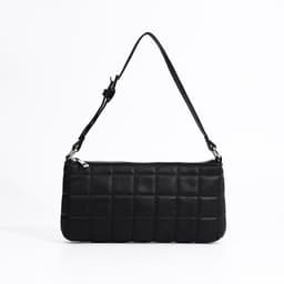 Сумка женская багет на молнии, 27×5×13 см, чёрная