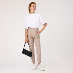 Сумка женская багет на молнии, 27×5×13 см, чёрная