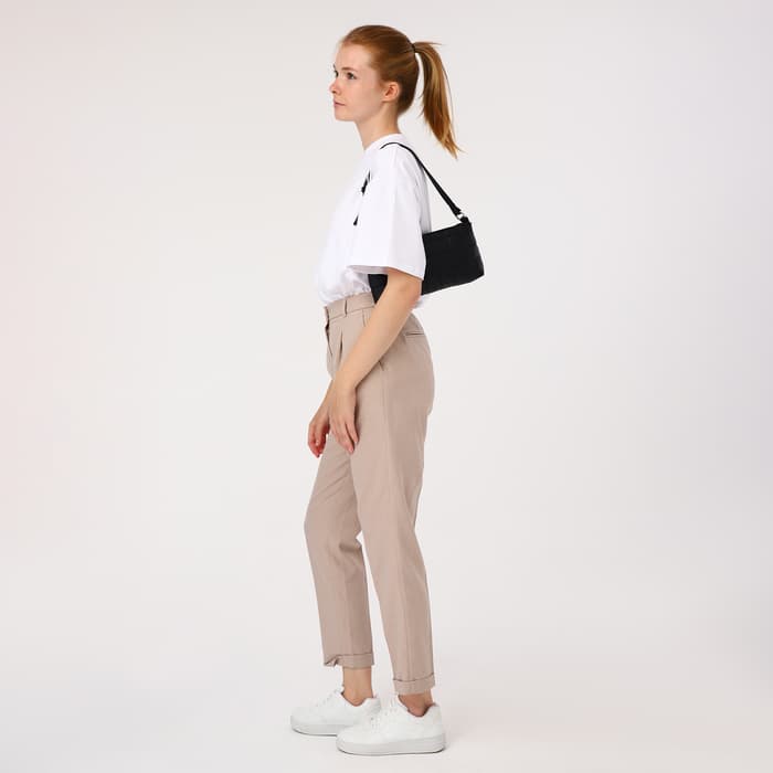 Сумка женская багет на молнии, 27×5×13 см, чёрная