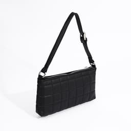 Сумка женская багет на молнии, 27×5×13 см, чёрная