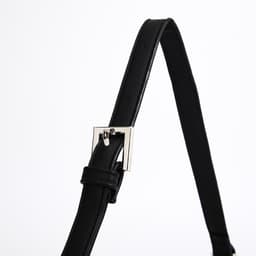 Сумка женская багет на молнии, 27×5×13 см, чёрная