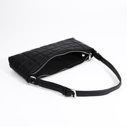 Сумка женская багет на молнии, 27×5×13 см, чёрная