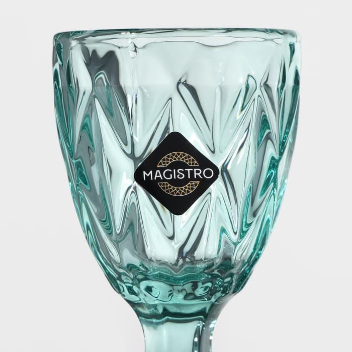 Рюмка Magistro «Круиз», 50 мл, 5×10 см, стекло, бирюзовая