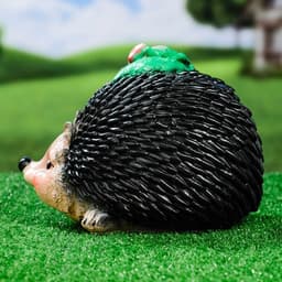 Садовая фигура из гипса «Ёжик с грибочками», 18×28×20 см