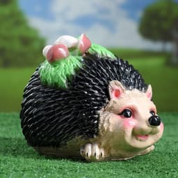 Садовая фигура из гипса «Ёжик с грибочками», 18×28×20 см