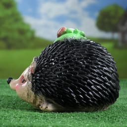 Садовая фигура из гипса «Ёжик с грибочками», 18×28×20 см