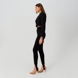 Легинсы классические женские MINAKU: Casual Collection, чёрные, размер 44