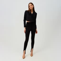 Легинсы классические женские MINAKU: Casual Collection, чёрные, размер 42