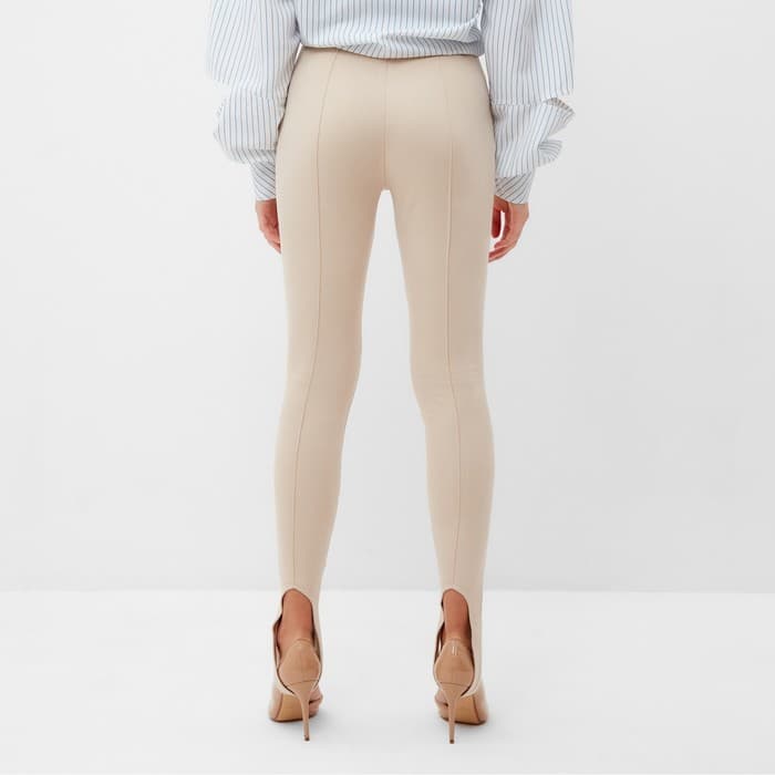 Легинсы классические женские MINAKU: Casual Collection, экрю, размер 44
