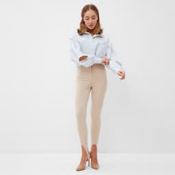 Легинсы классические женские MINAKU: Casual Collection, экрю, размер 42