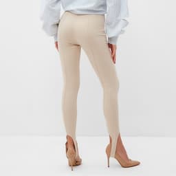 Легинсы классические женские MINAKU: Casual Collection, экрю, размер 42