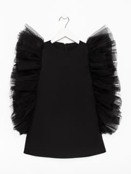 Платье нарядное для девочки MINAKU: PartyDress, прямое, чёрное, рост 110-116 см