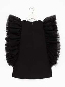 Платье нарядное для девочки MINAKU: PartyDress, прямое, чёрное, рост 110-116 см