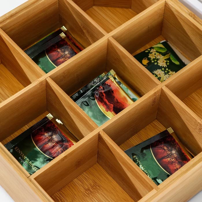 Органайзер для хранения Катунь, 9 секций, 30×30×10 см, бамбук
