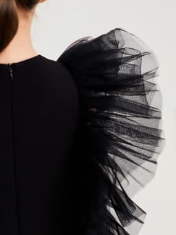 Платье нарядное для девочки MINAKU: PartyDress, прямое, чёрное, рост 128-134 см