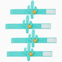 Набор декоративных колец «Синий кактус» - 4 шт., 100% п/э, фетр