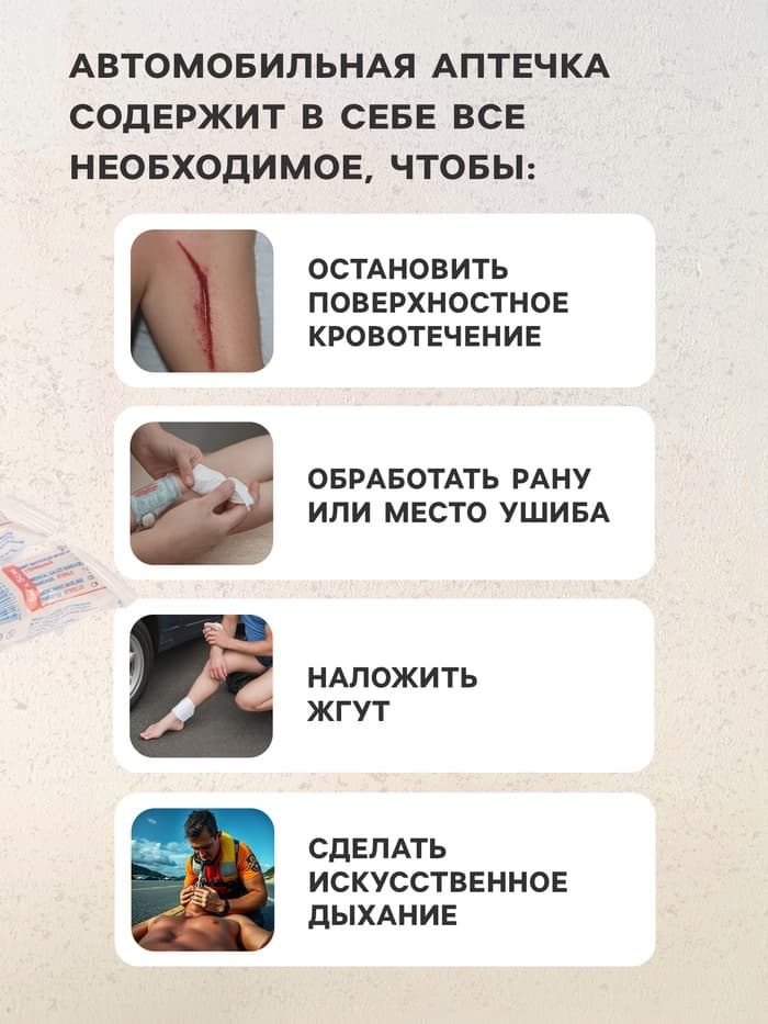 Автомобильная аптечка первой помощи «ФЭСТ», дорожная, перечень №2, красная