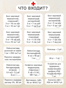 Автомобильная аптечка первой помощи «ФЭСТ», дорожная, перечень №4, красная