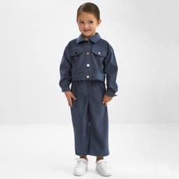 Костюм для девочки KAFTAN Velvet, размер 30 (98-104 см), синий