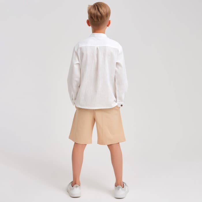 Шорты-бермуды детские MINAKU: Cotton collection цвет бежевый, рост 98