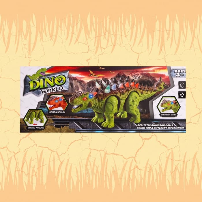 Динозавр «Анкилозавр» работает от батареек, свет и звук, цвет коричневый