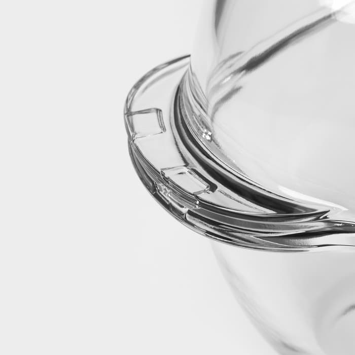 Утятница Paşabahçe Borcam, 2.85 л, с крышкой-формой для запекания, жаропрочное стекло, прозрачная