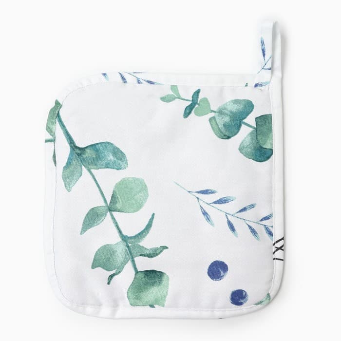 Прихватка «Доляна. Эвкалипт», 19×19 см, 100% хлопок, саржа 190 г/м²