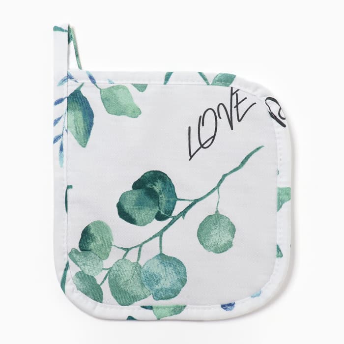 Прихватка «Доляна. Эвкалипт», 19×19 см, 100% хлопок, саржа 190 г/м²