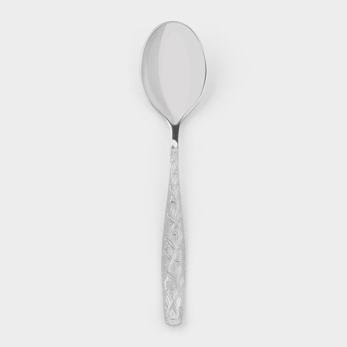 Ложка столовая «Уралочка», длина 19.5 см, толщина 2 мм, цвет серебряный