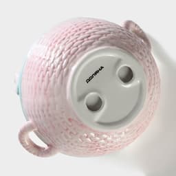 Конфетница «Зайка», 800 мл, 19.5×16.5×12.5 см, доломит, розовая